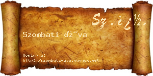Szombati Éva névjegykártya