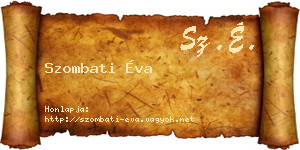 Szombati Éva névjegykártya